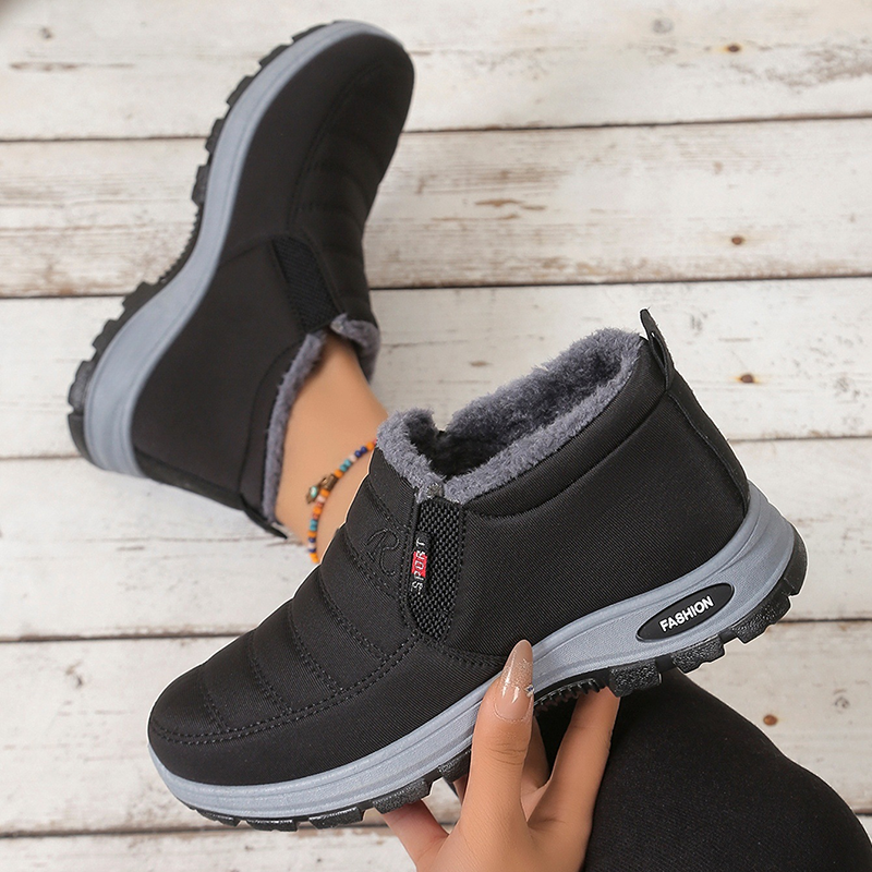 Women's Fleece-Lined Slip-On Winter Snow Boots