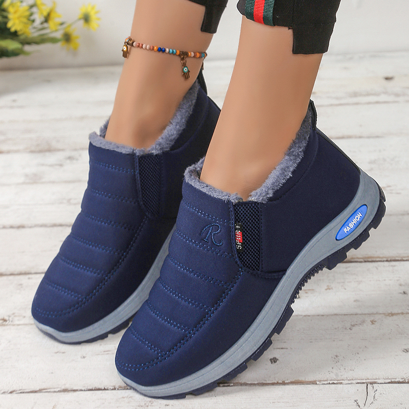 Women's Fleece-Lined Slip-On Winter Snow Boots