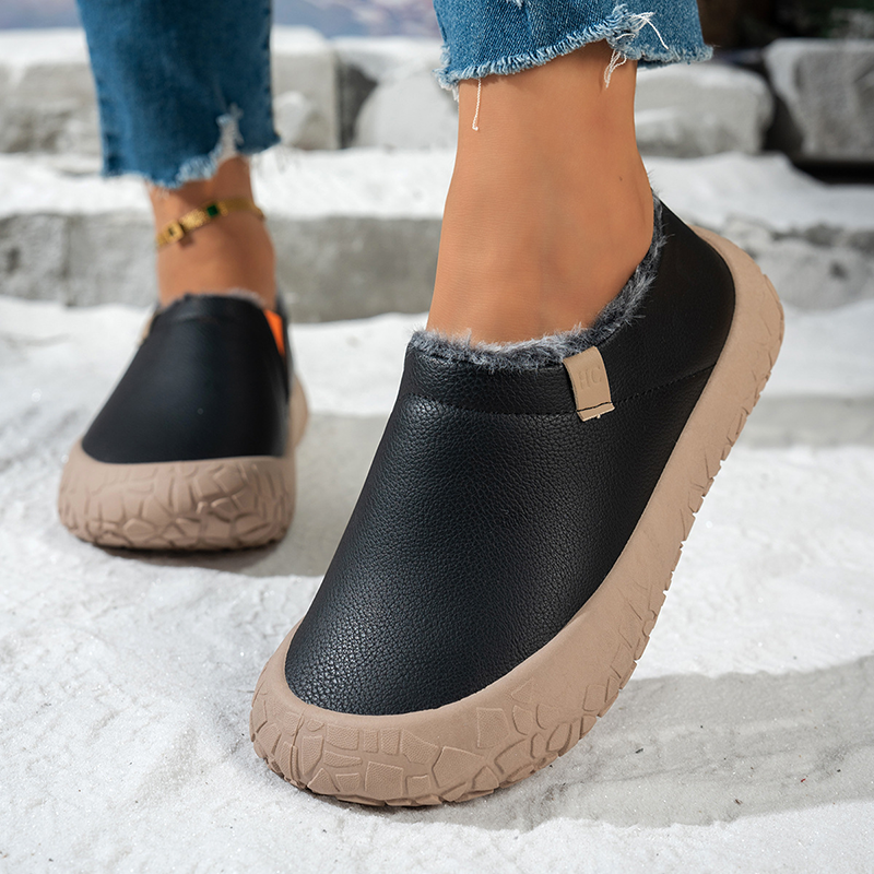 Women's Fleece-Lined Slip-On Winter Mules