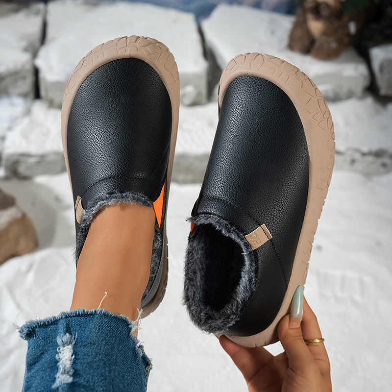 Women's Fleece-Lined Slip-On Winter Mules