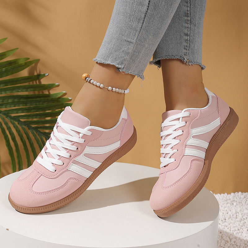 Women's Color-Block Retro Lace-Up Sneakers
