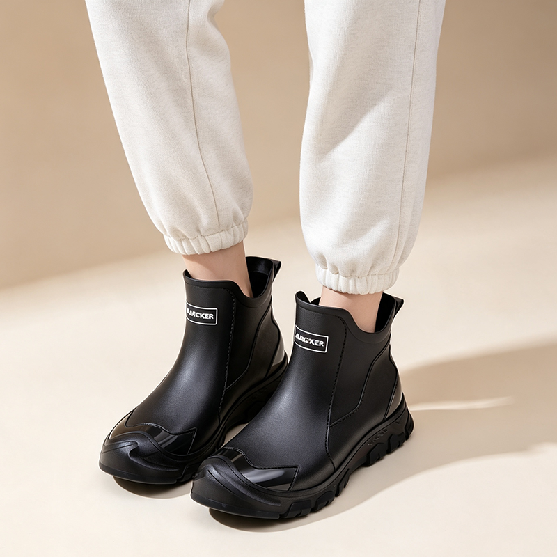 Unisex Waterproof Short Rain Boots | Anti-Slip Outdoor Rubber Shoes for Men & Women