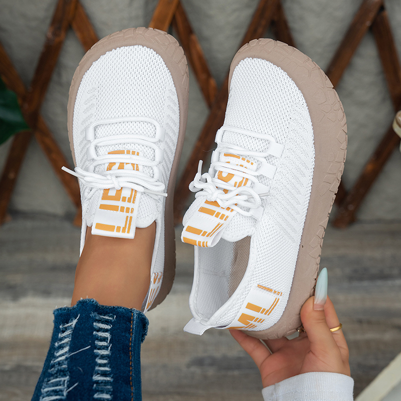 Women's Stretch Knit Lace-Up Sneakers