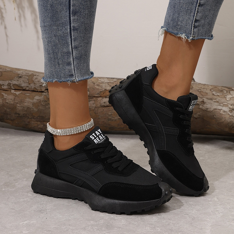 Women's Retro Color Block Mesh Sneakers