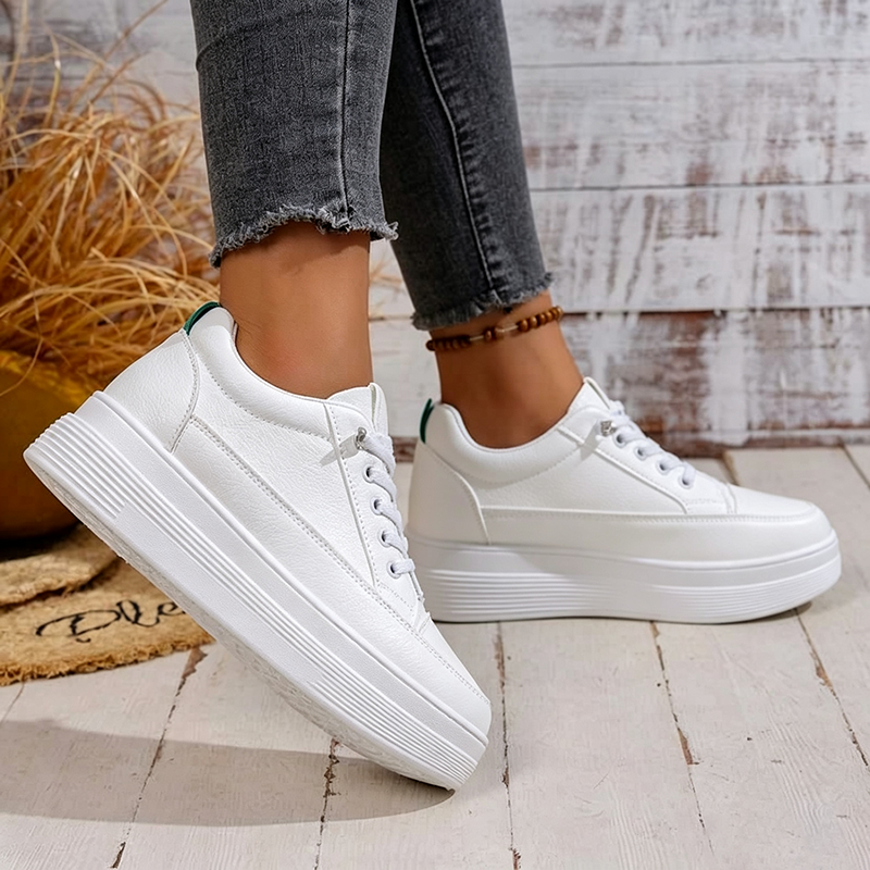Women's Lace-Up Platform Casual Sneakers