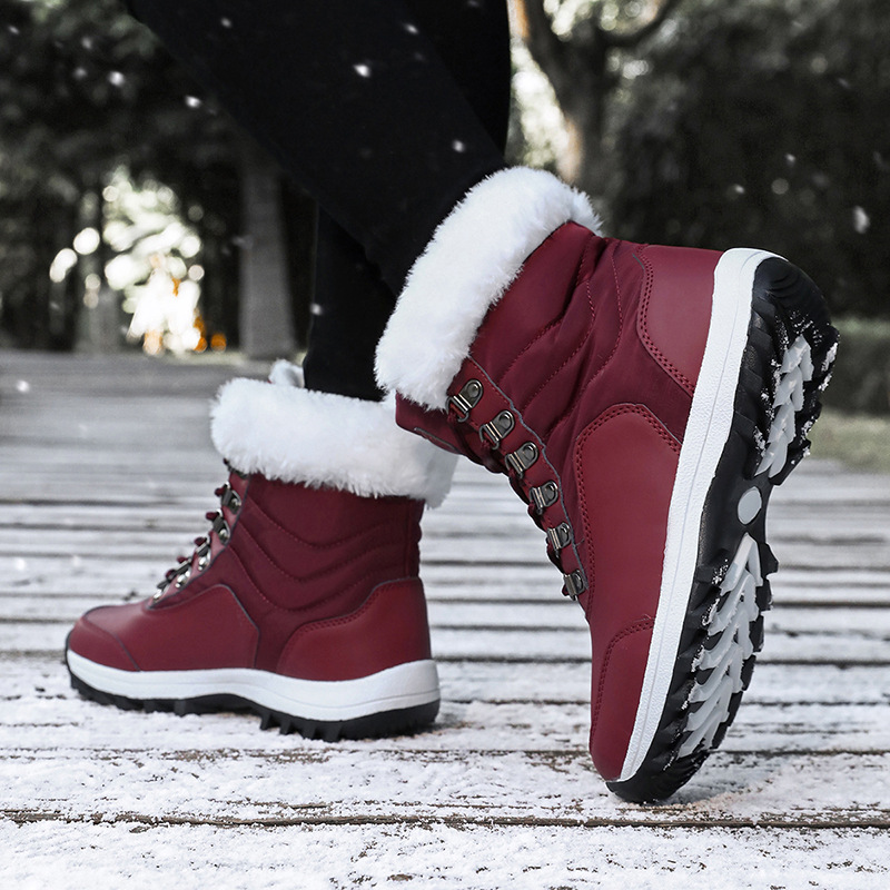 Women's Warm Snow Boots with Fur Collar