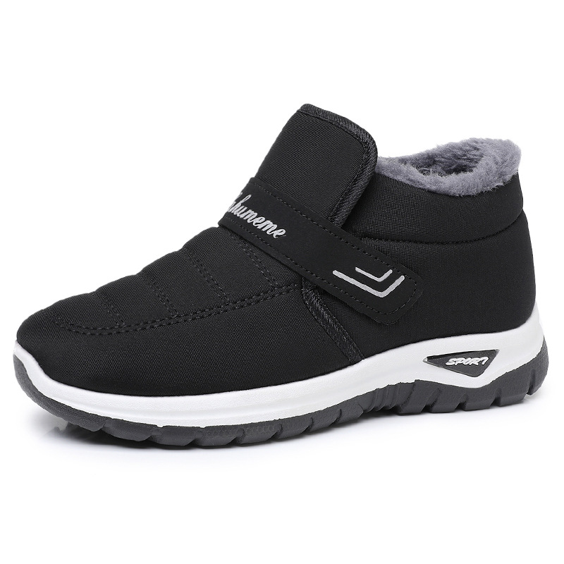 Women's warm fleece-lined Velcro shoes