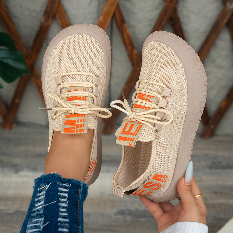 Women's Stretch Knit Lace-Up Sneakers