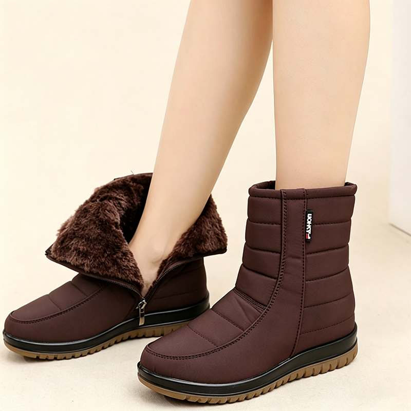 Women's Fleece-Lined Waterproof Snow Boots