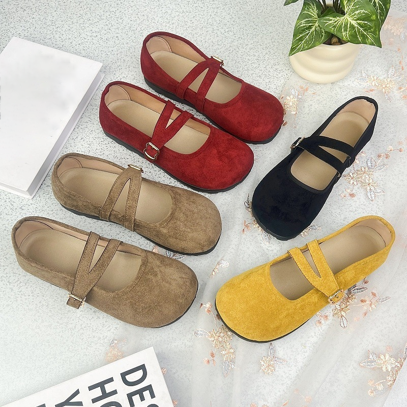 Double Strap Mary Jane Flats for Women