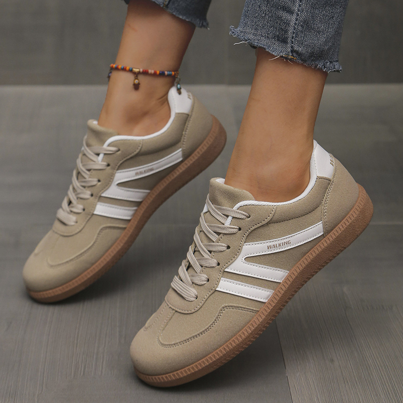Women's Color-Block Retro Lace-Up Sneakers