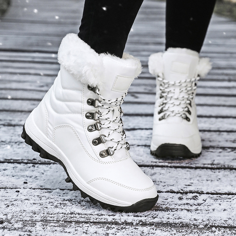 Women's Warm Snow Boots with Fur Collar
