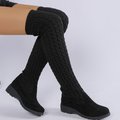 Women's Knitted Over-the-Knee Stretch Sock Boots