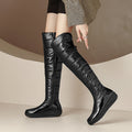 Women's bow-embellished over-the-knee snow boots