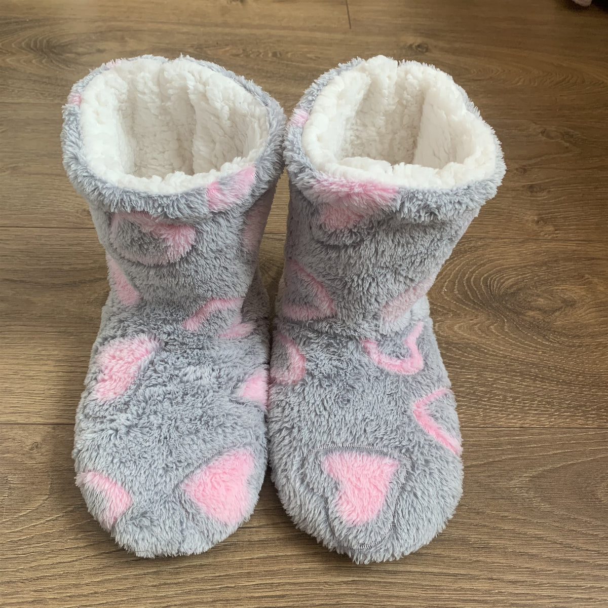 Women's Warm Plush-Lined Slipper Boots