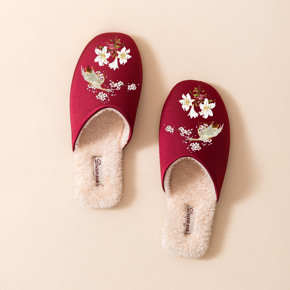 Women's Warm Floral Slippers