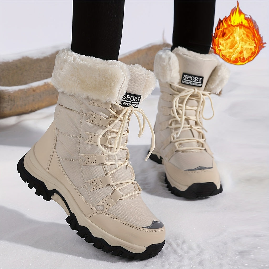 Women's Waterproof Fur-Lined Winter Snow Boots