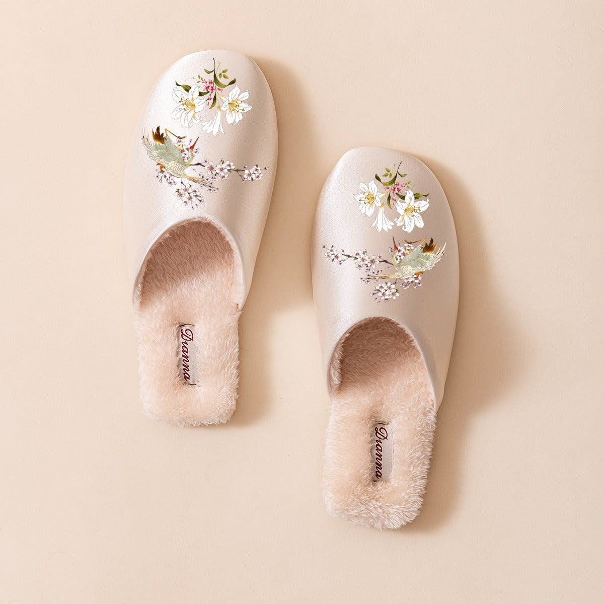 Women's Warm Floral Slippers