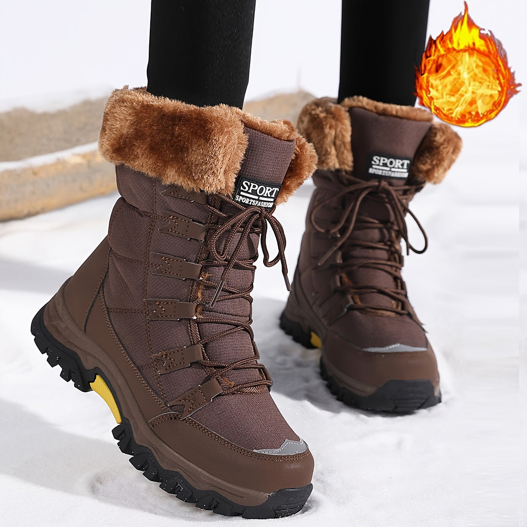 Women's Waterproof Fur-Lined Winter Snow Boots