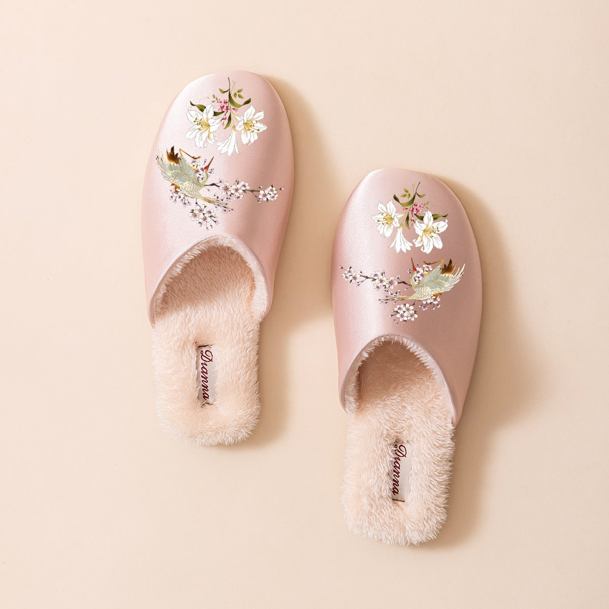Women's Warm Floral Slippers