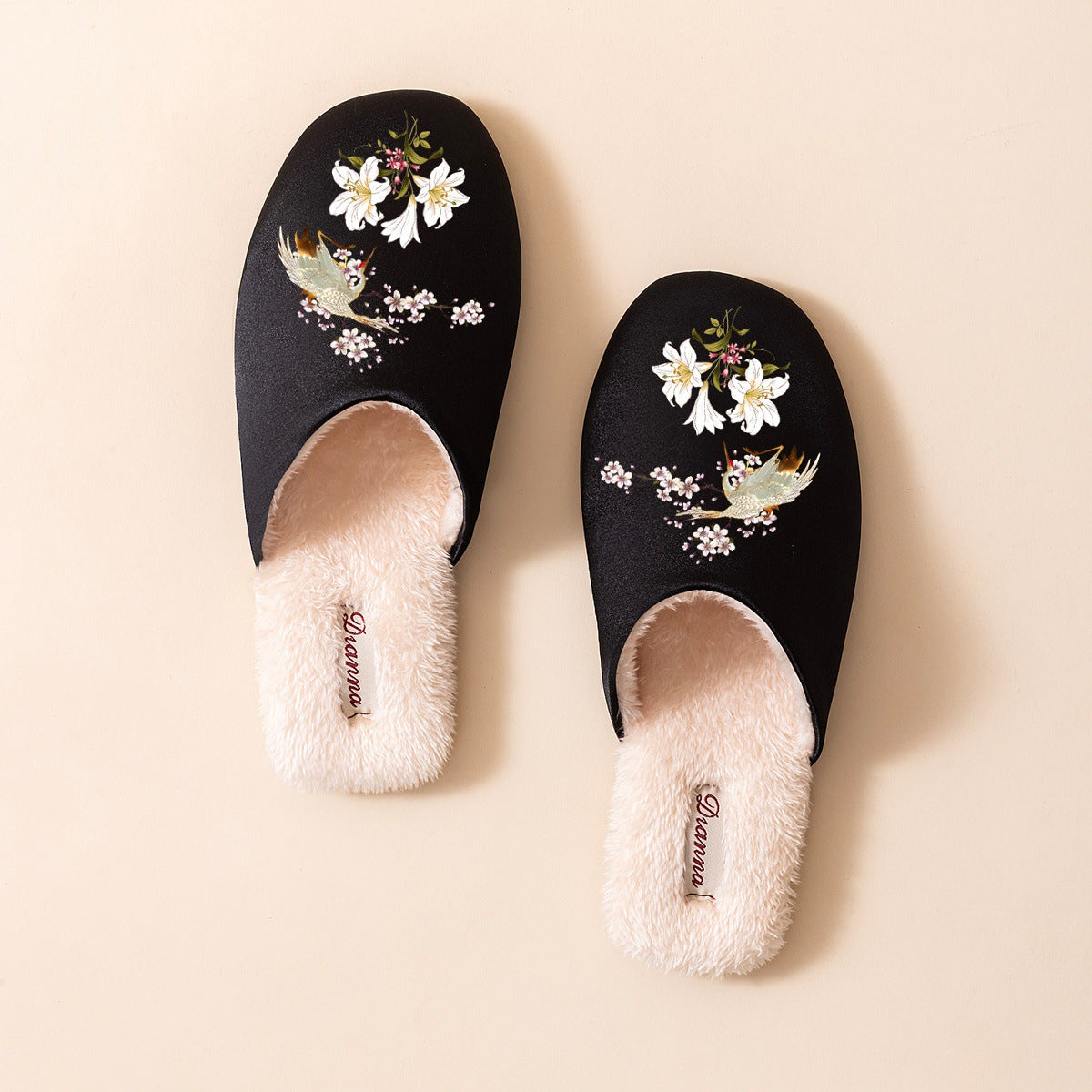 Women's Warm Floral Slippers