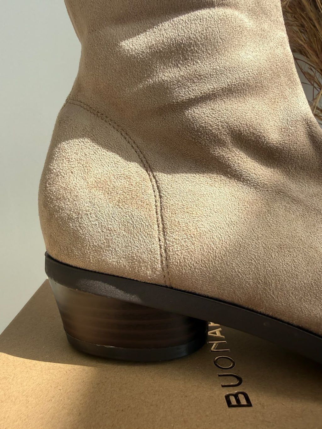 Women's Stretch Sock Ankle Boots with Studded Sole – Beige