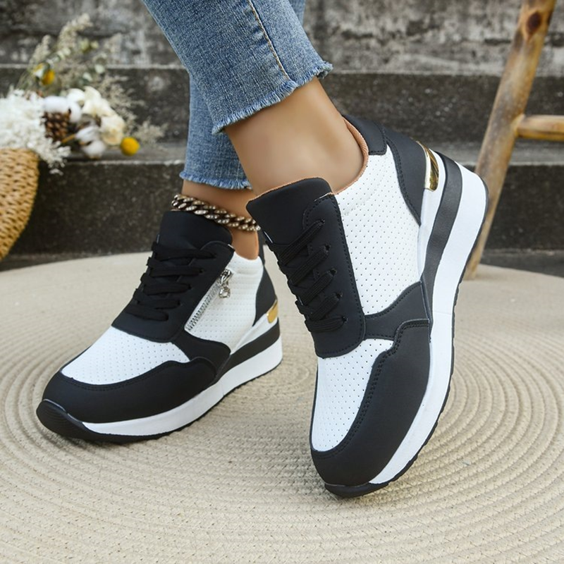 Women’s Color Block Hidden Wedge Sneakers
