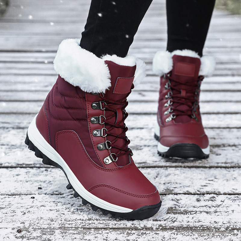 Women's Warm Snow Boots with Fur Collar