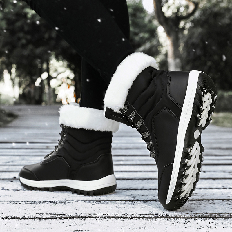 Women's Warm Snow Boots with Fur Collar