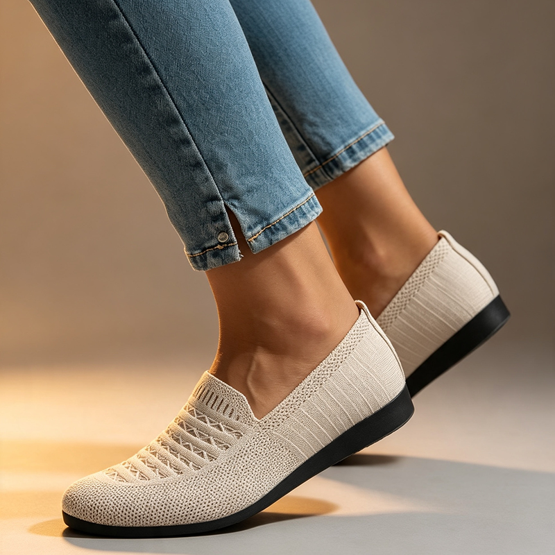 Women's Comfortable Knit Slip-On Loafers