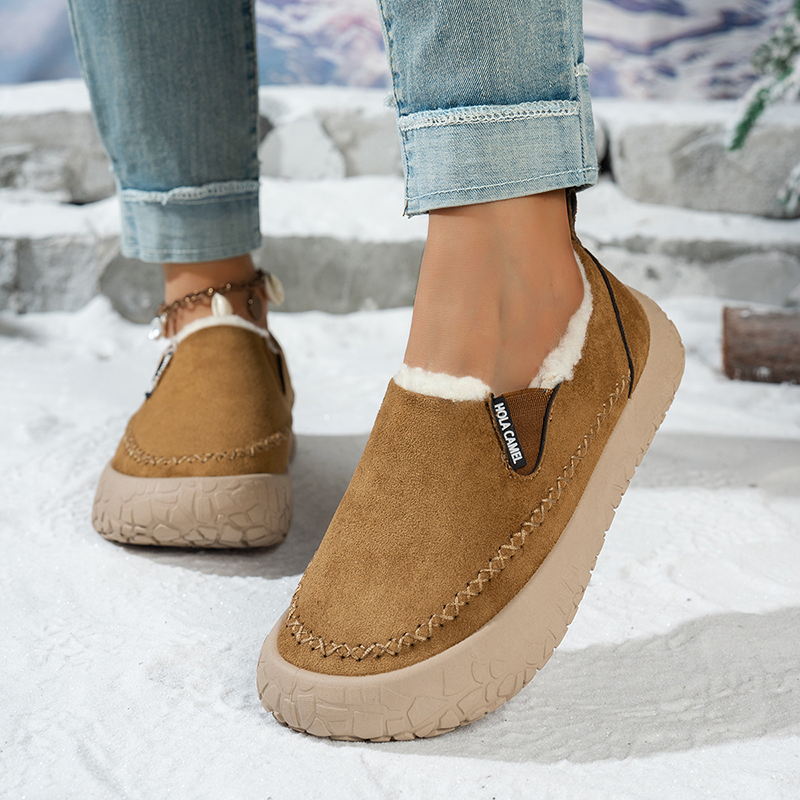 Women Fleece Lined Slip On Moccasin Shoes