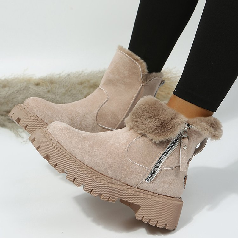 Women's Plush-Lined Side-Zip Ankle Boots