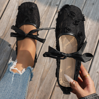 Black Square-Toe Rose