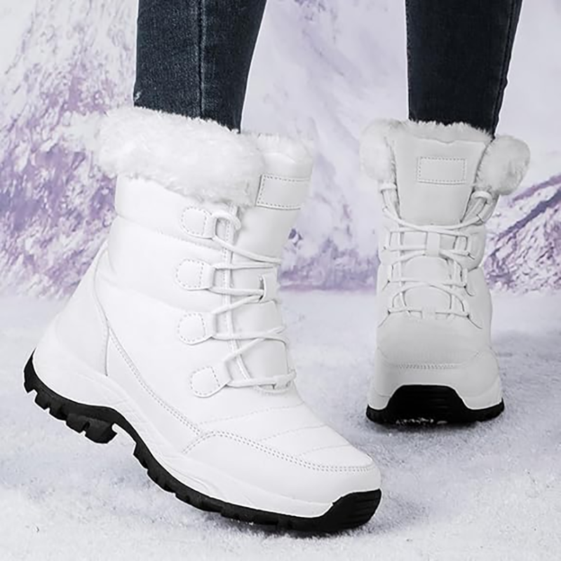 Women's Mid-Calf Winter Boots with Warm Fleece Lining