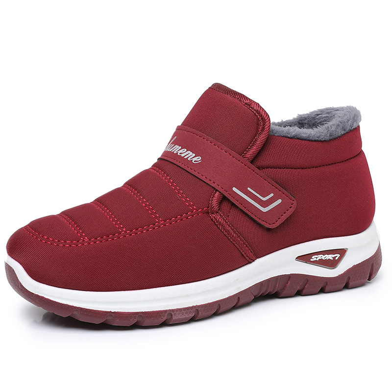 Women's warm fleece-lined Velcro shoes