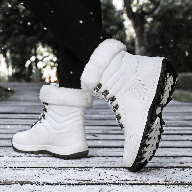 Women's Warm Snow Boots with Fur Collar