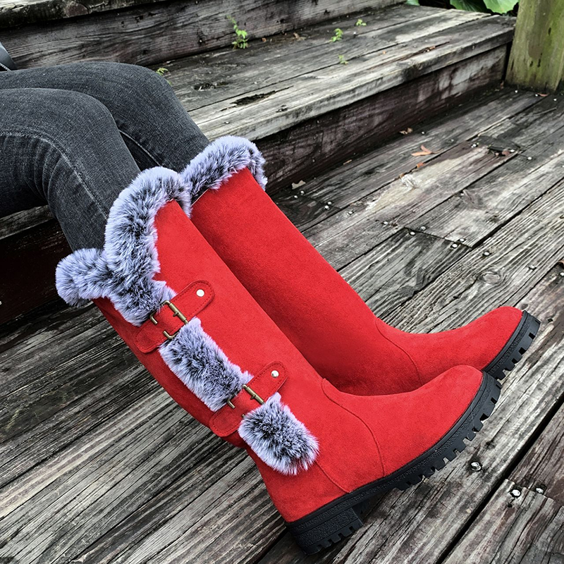 Women's tall winter snow boots