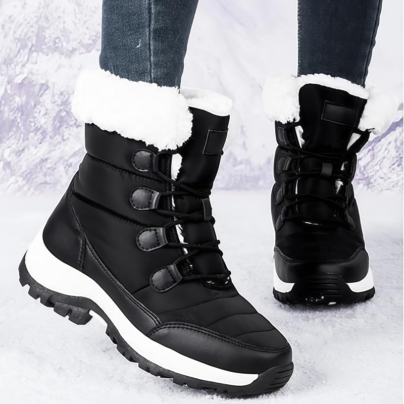 Women's Mid-Calf Winter Boots with Warm Fleece Lining