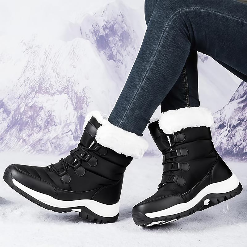 Women's Mid-Calf Winter Boots with Warm Fleece Lining