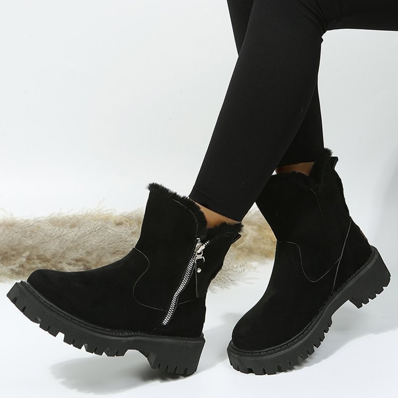 Women's Plush-Lined Side-Zip Ankle Boots