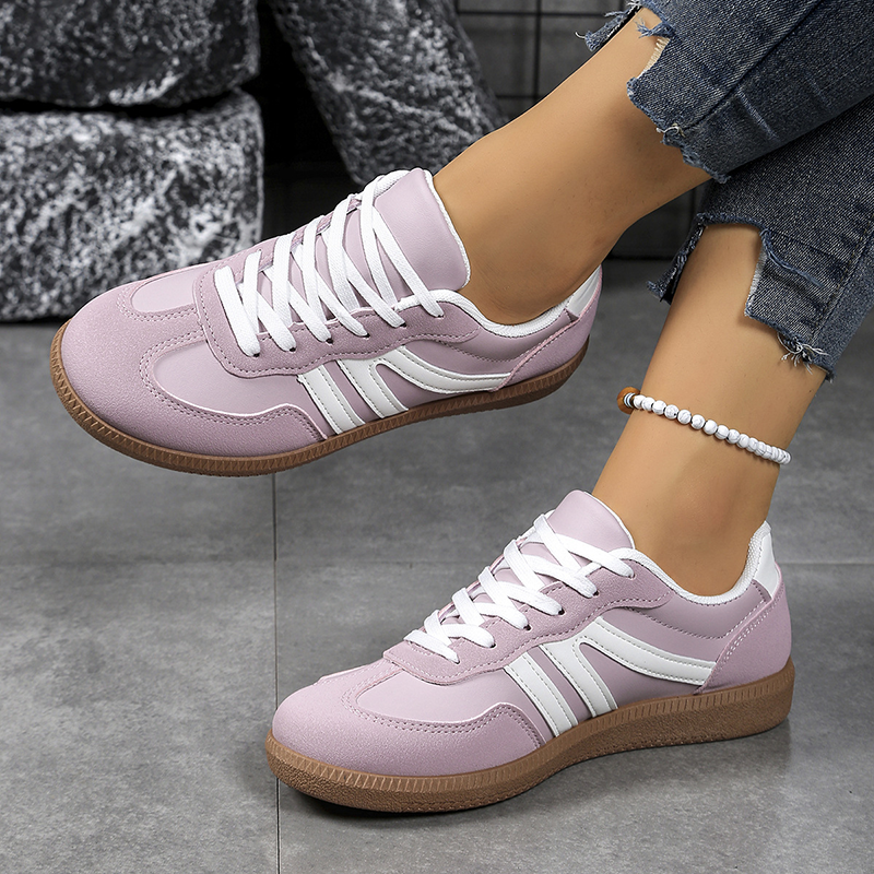 Women's Color-Block Retro Lace-Up Sneakers