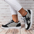 Women's Glitter Star Platform Sneakers